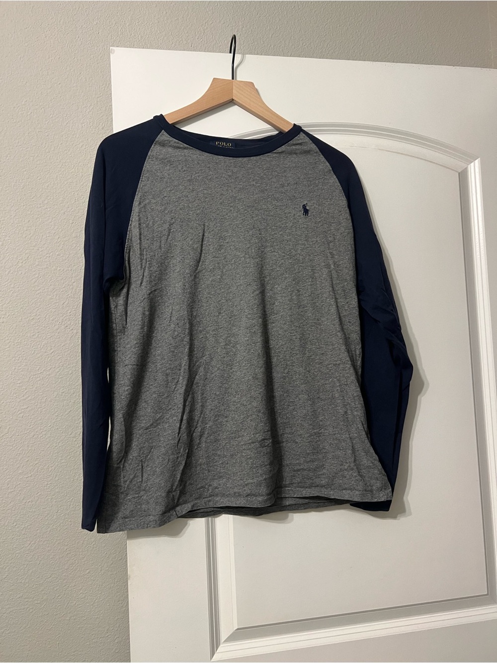 Polo by Ralph Lauren Long-Sleeve Raglan Shirt - Gray & Navy